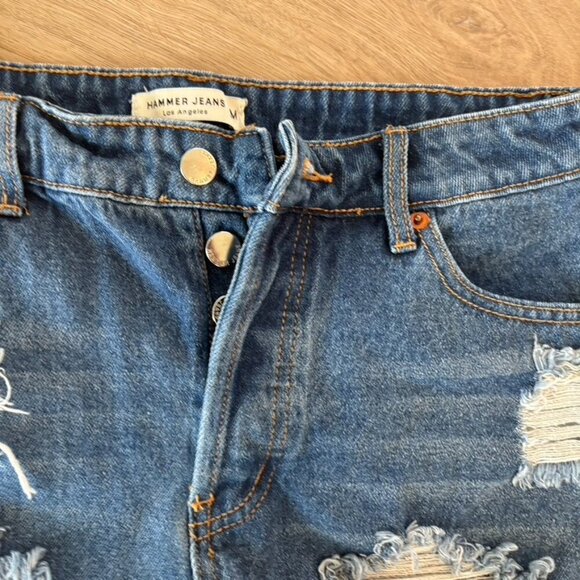 Hammer Jeans Shorts Distressed Size Medium - Picture 5 of 8
